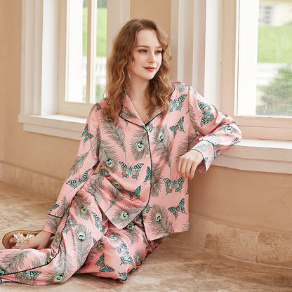 Womens Pajamas Silk Satin Pajama Sets for Women Soft Button Down Womens Loungewear Set with Pockets