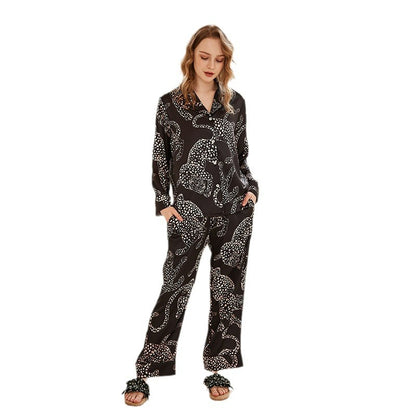 Womens Pajamas Silk Satin Pajama Sets for Women Soft Button Down Womens Loungewear Set with Pockets