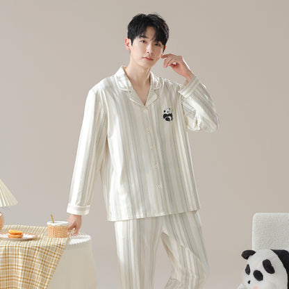 Gentle Soft Button Up Pajama Set Long Sleeve Shirt and Pajama Pants Lounge Sets