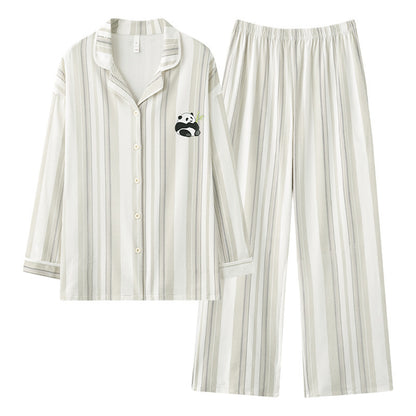 Gentle Soft Button Up Pajama Set Long Sleeve Shirt and Pajama Pants Lounge Sets